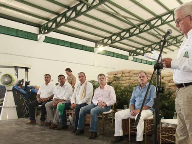 Presidente Santos inauguró planta para procesar arroz en el Cesar