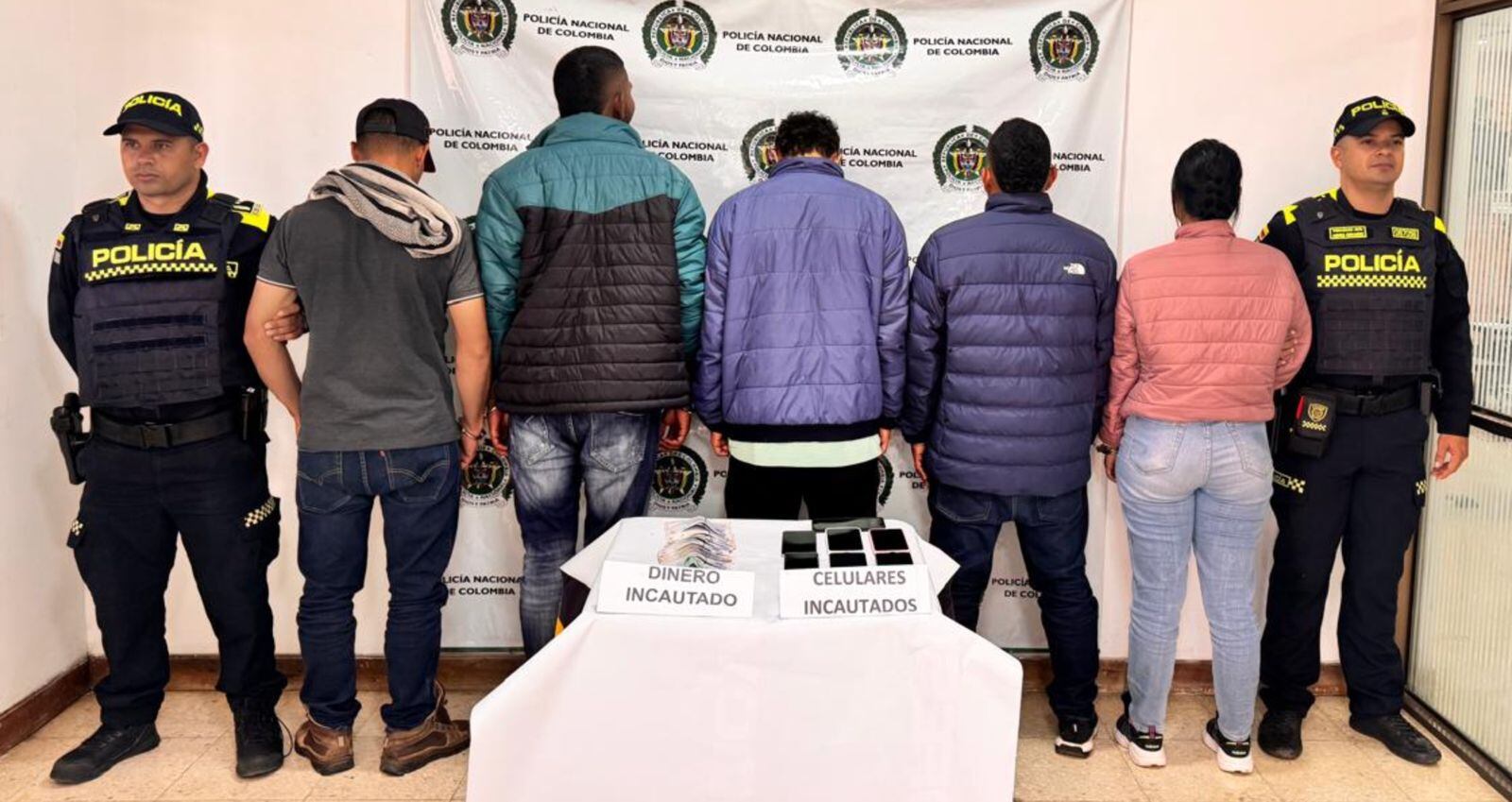 Las personas provenían del departamento de Antioquia. Foto: Policía Caldas.