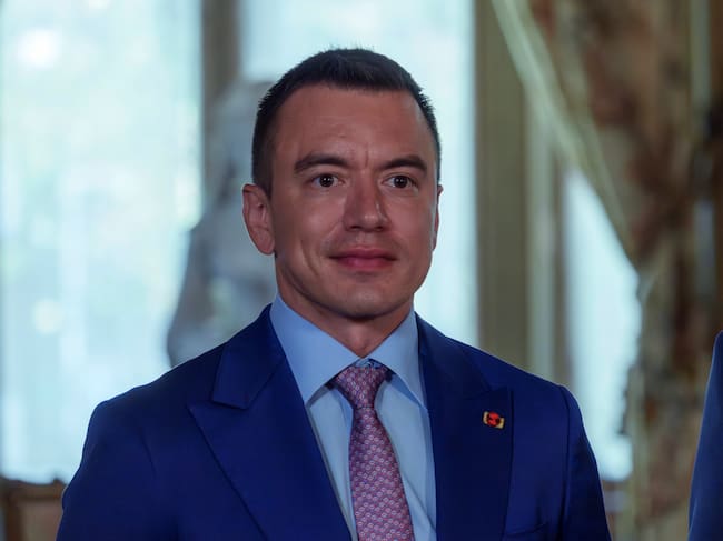 Noboa pide más ayuda militar a EE.UU. y anuncia el fin del estado de excepción en Ecuador para junio (Photo by Sebastián Vivallo Oñate/Agencia Makro/Getty Images)