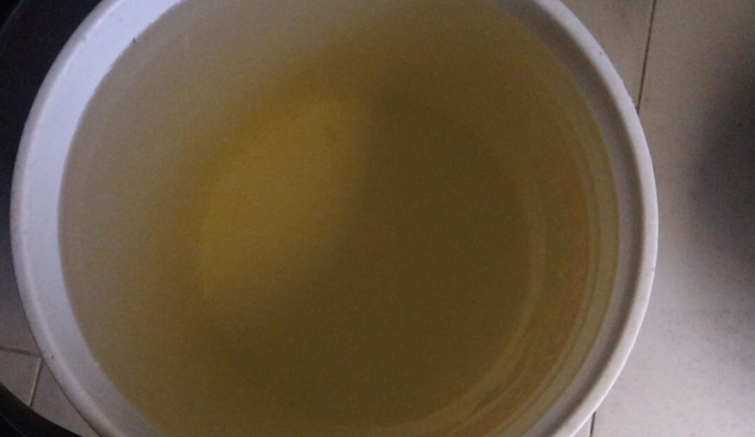 Aspecto del agua en sectores de Soledad.