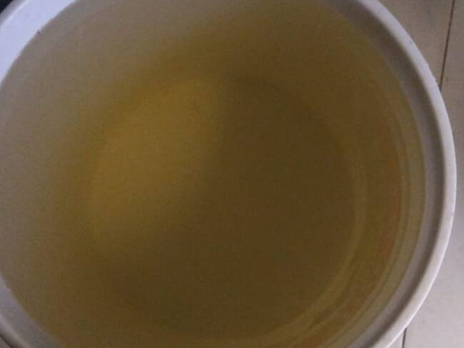 Aspecto del agua en sectores de Soledad.