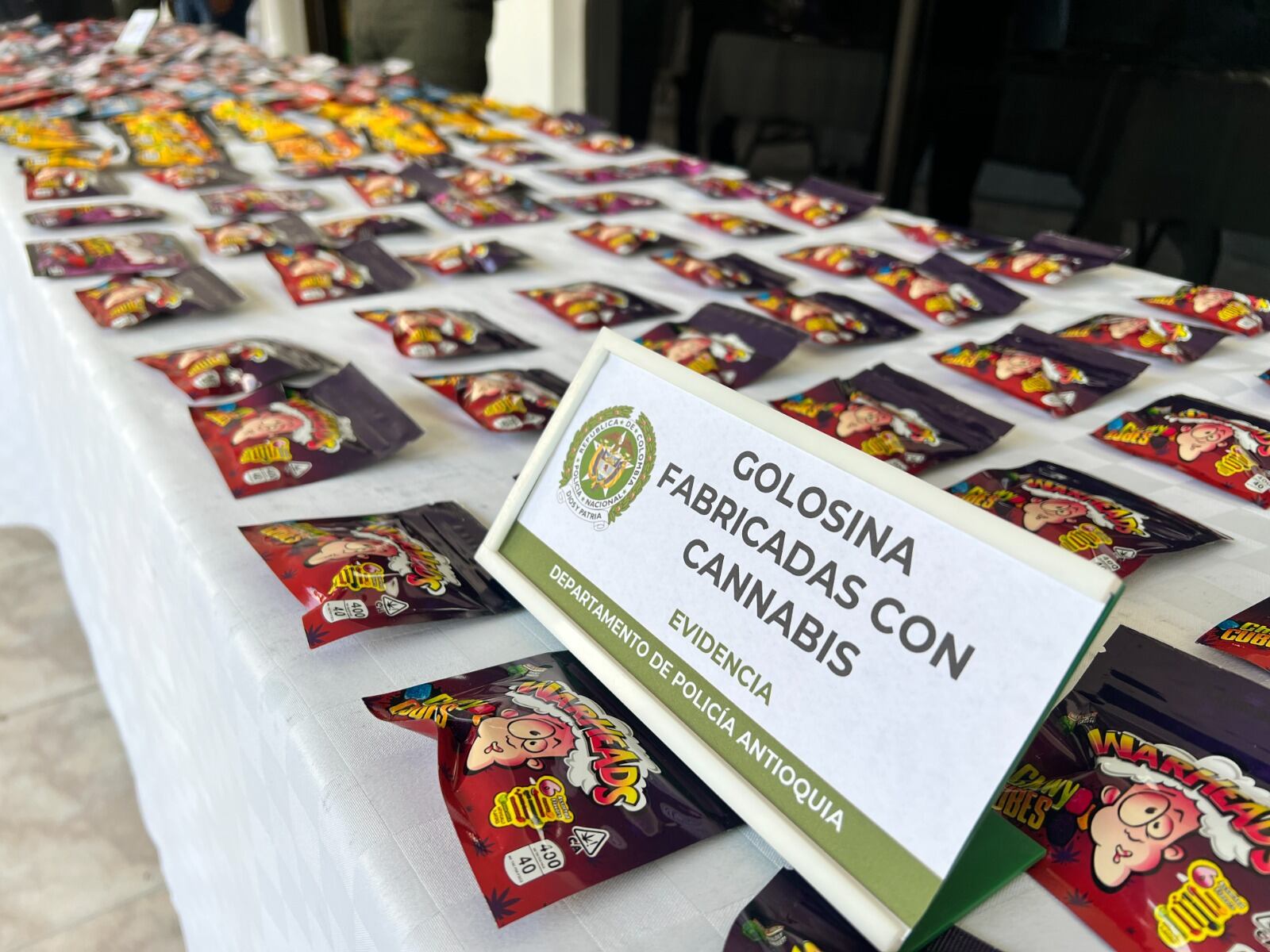 Golosinas con marihuana incautadas- foto policía Antioquia