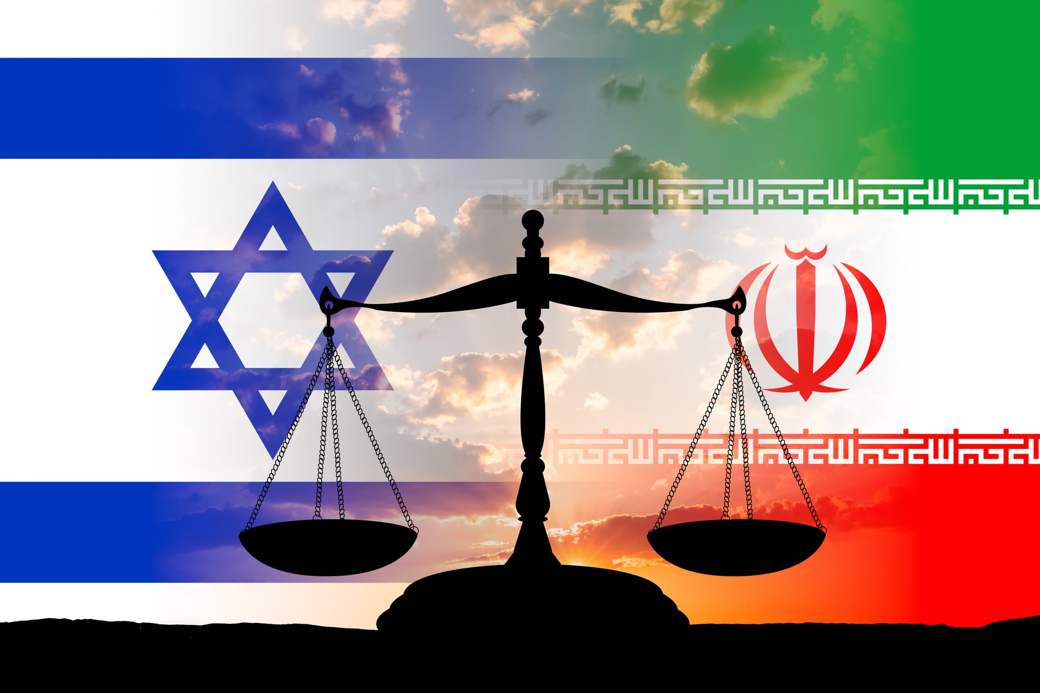 Banderas de Israel y Palestina. Fotos: Getty Images