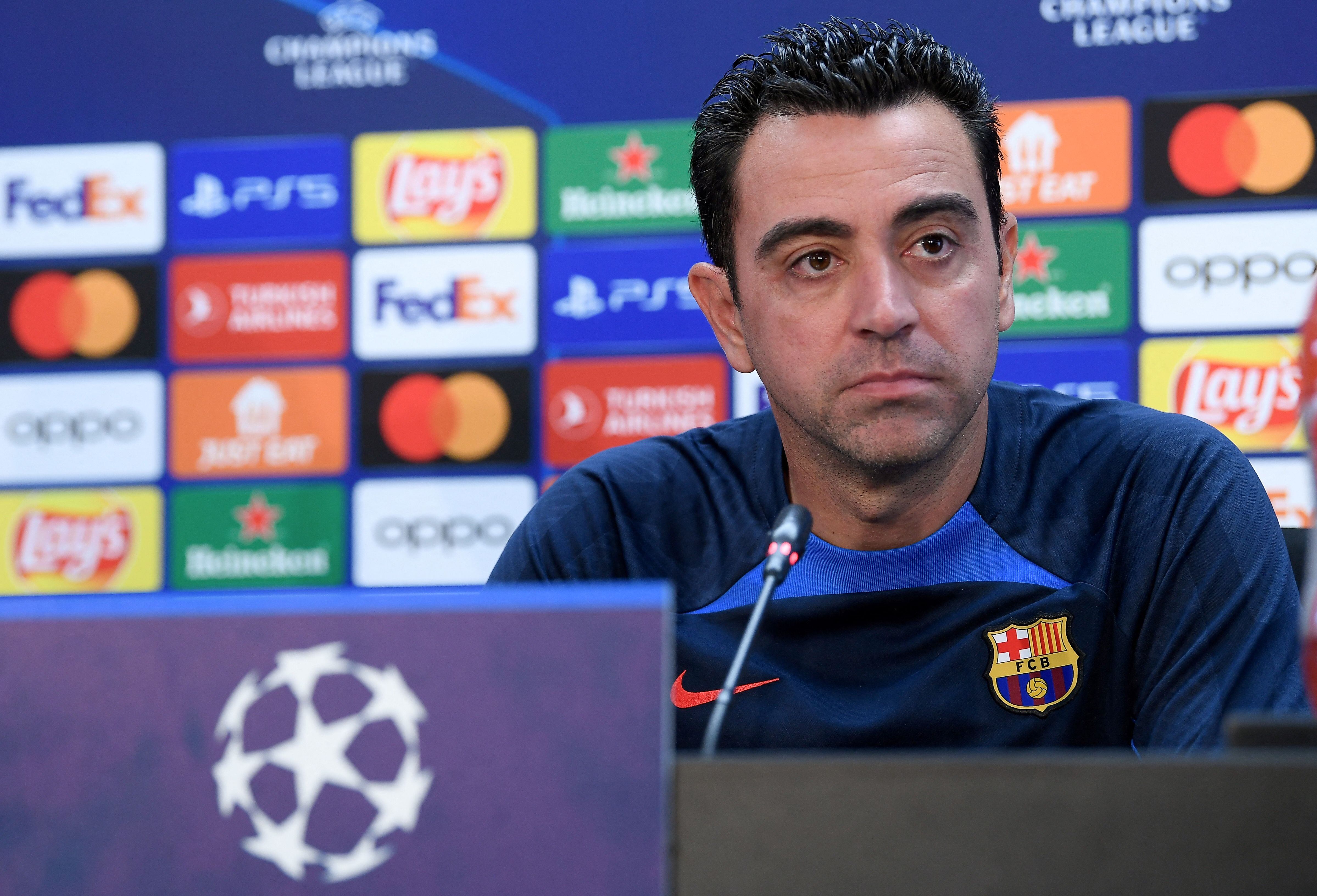 Xavi Hernández en conferencia de prensa.