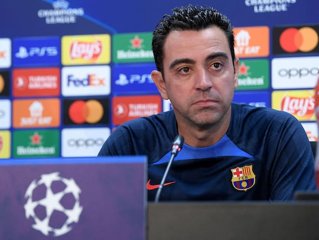 Xavi Hernández en conferencia de prensa.