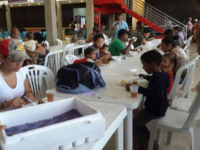 Plazoleta de comida habilitada para los venezolanos.