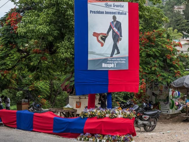 Homenaje al fallecido presidente haitiano Jovenel Moise en Puerto Príncipe.