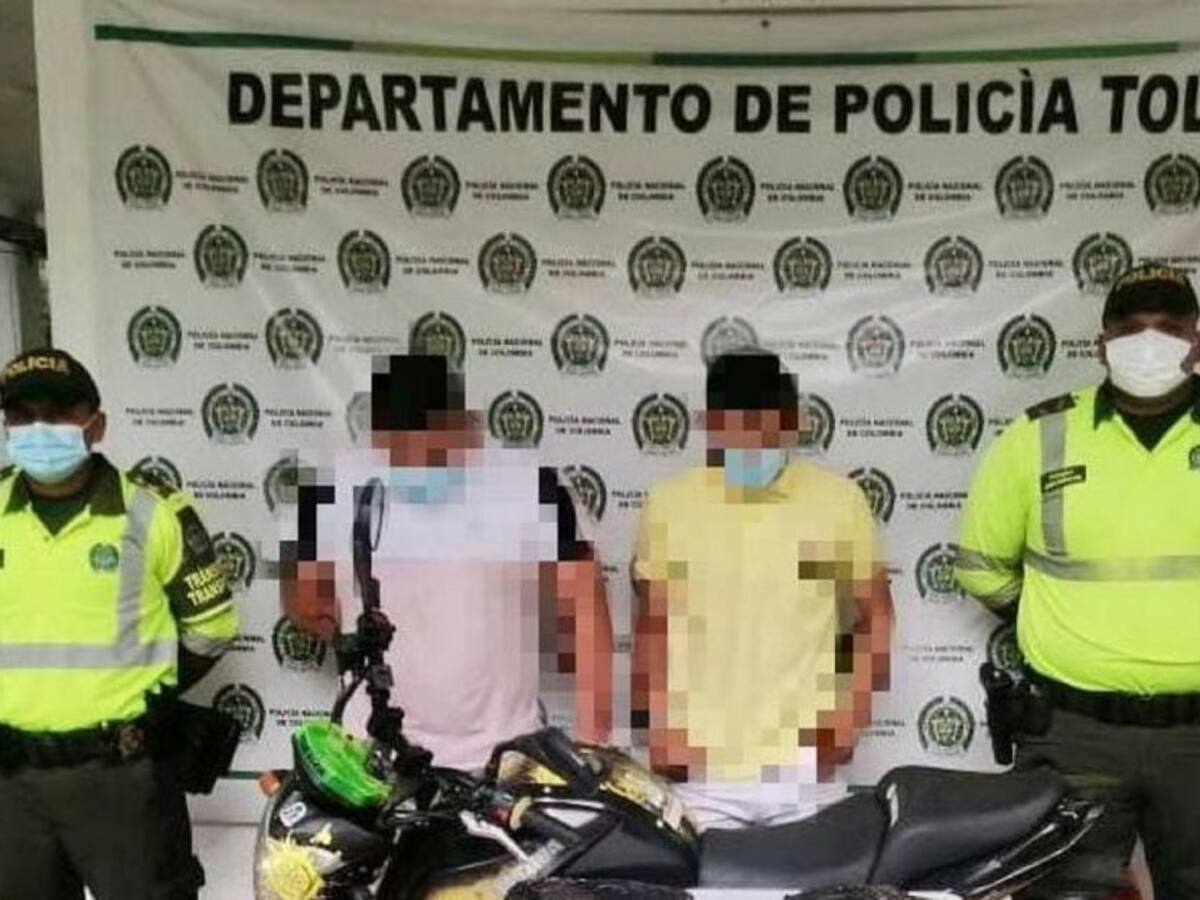 Capturan a dos hombres movilizando droga en vías del Tolima