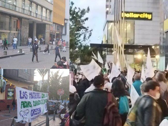 Así se desarrollaron las manifestaciones está tarde en la Capital
