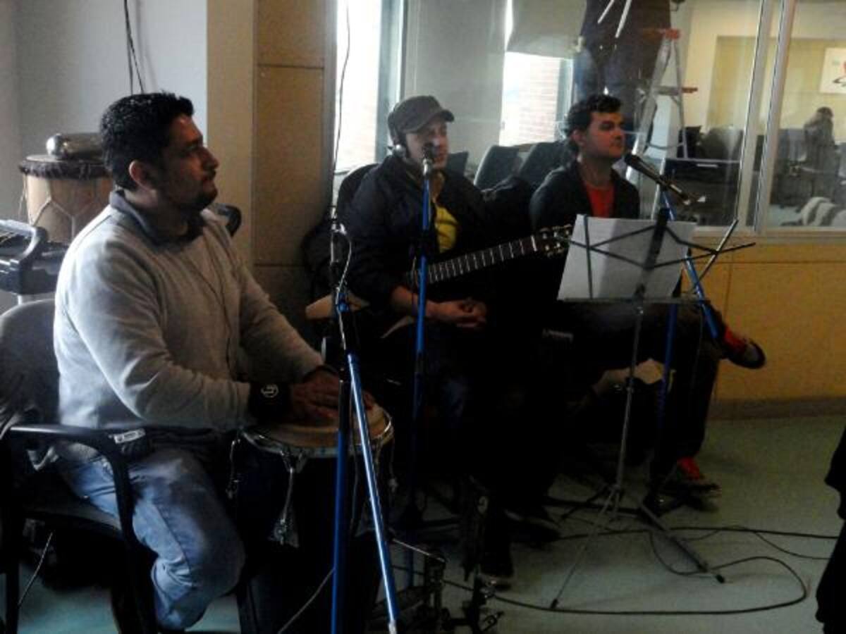 Oscar Delgado, Gigi Posada y Tuto Muñoz. Músicos de La Ventana