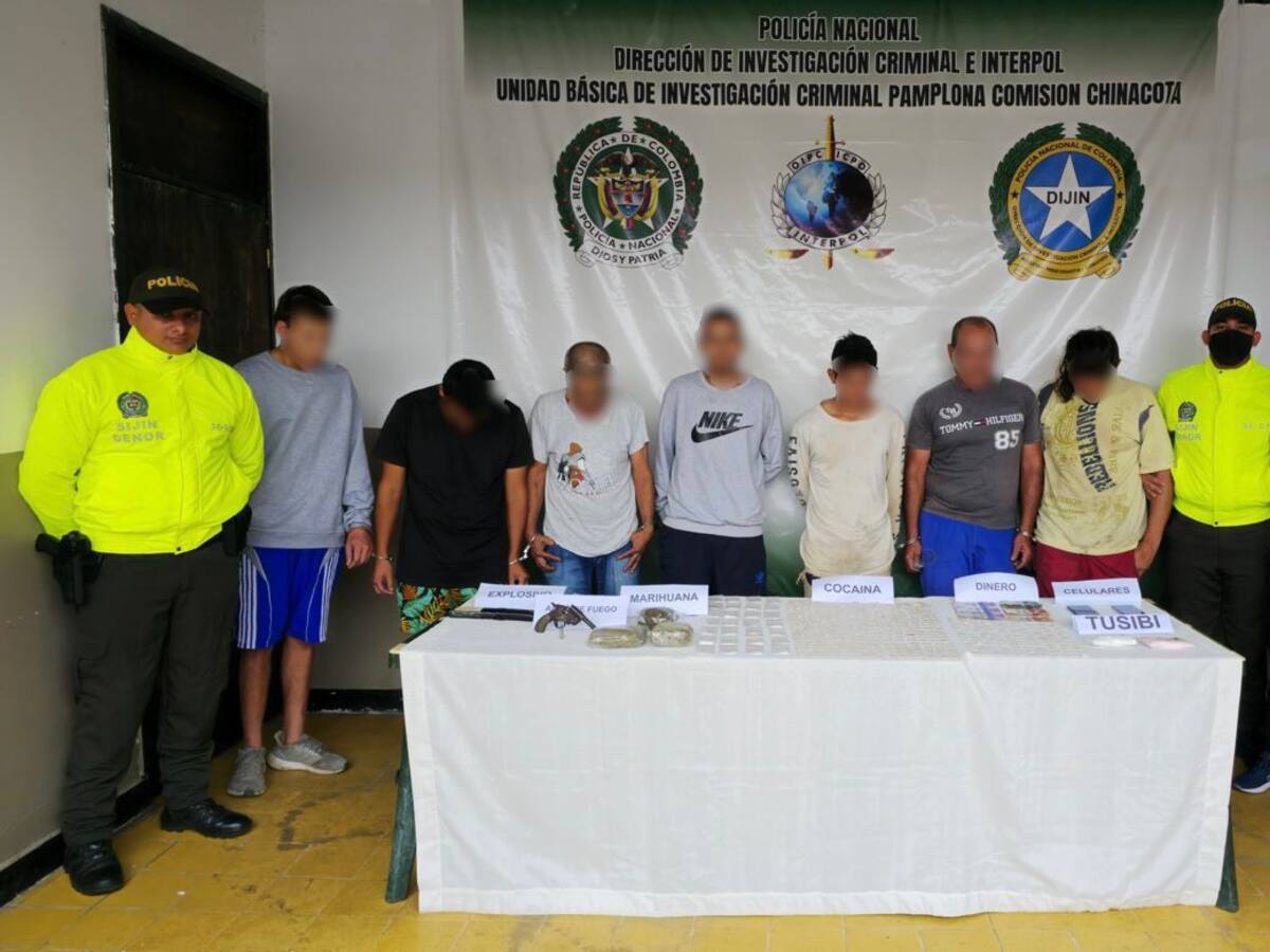 Capturados ocho presuntos expendedores de droga en Chinácota
