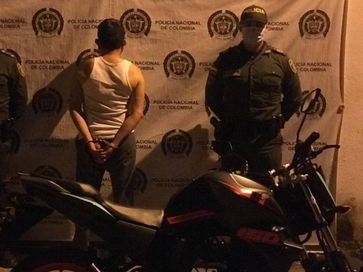 En La Dorada capturan un hombre que pretendía comercializar una moto robada