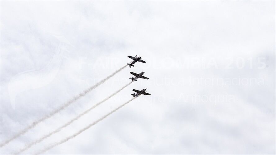 Estados Unidos y Brasil realizarán ejercicios aéreos en Colombia la próxima semana. Foto: Feria Aeronátuica Internacional 2017
