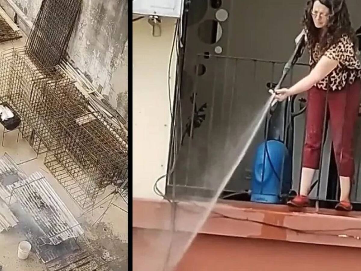 ¿Agua fiestas?: Desde un balcón mujer apagó asado de sus vecinos