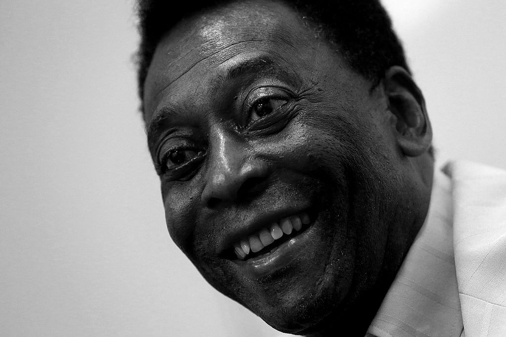 Edson Arantes do Nascimento, Pelé, foto a blanco y negro. Foto: Getty Images
