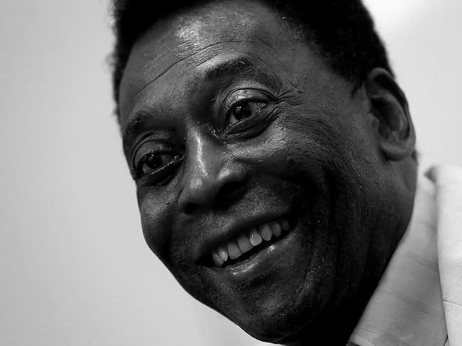 Edson Arantes do Nascimento, Pelé, foto a blanco y negro. Foto: Getty Images