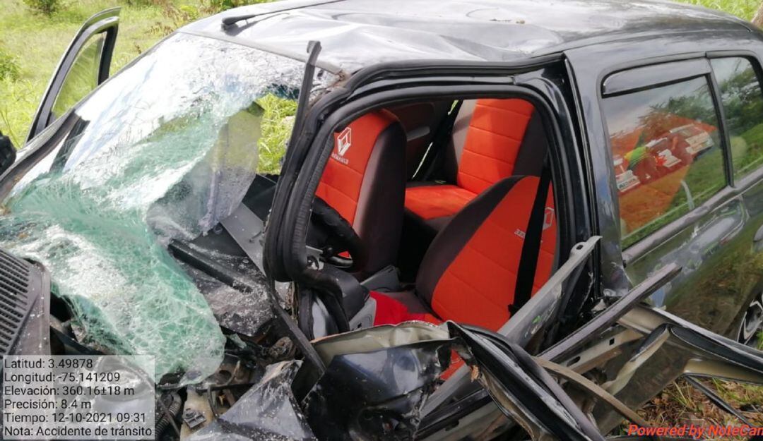 Accidente de tránsito carreteras del sur del Tolima