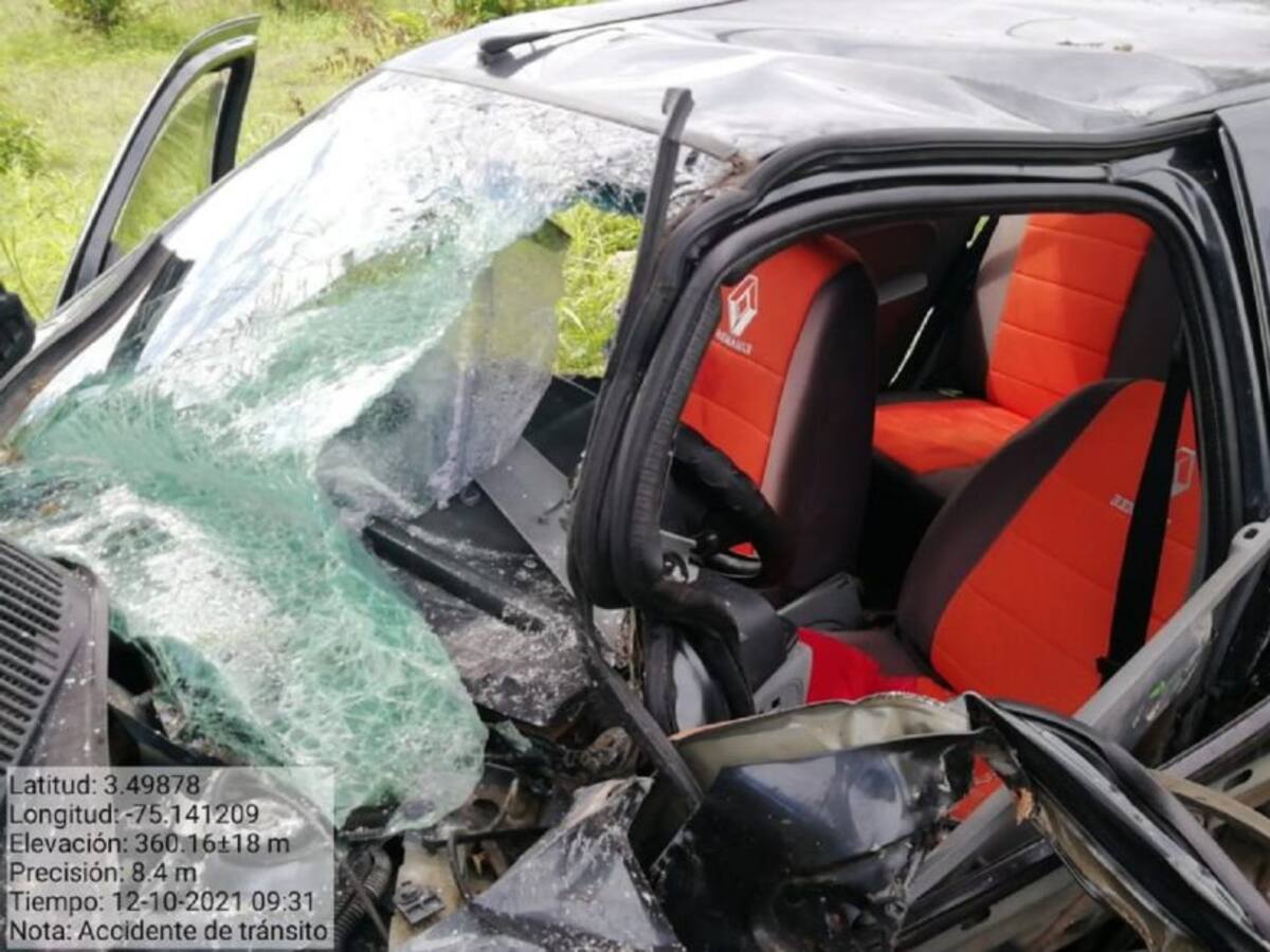 Accidente de tránsito en carreteras del sur del Tolima