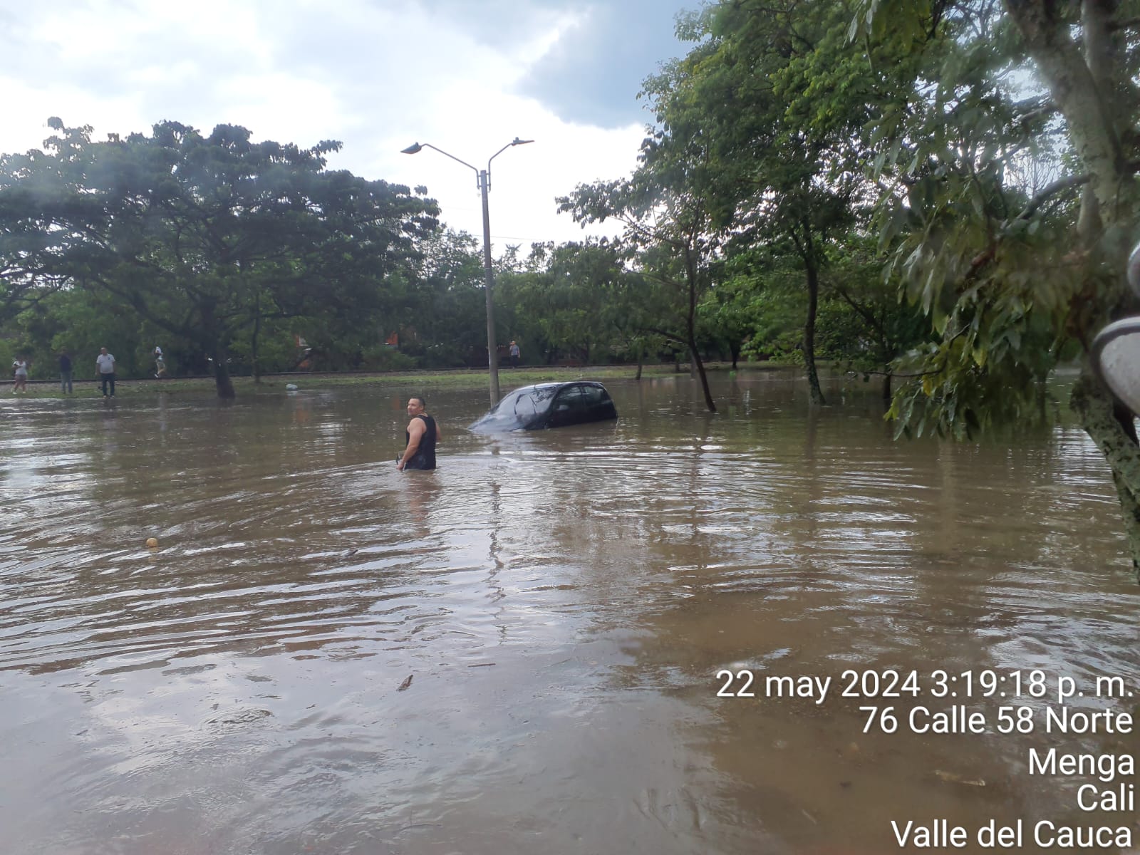 Menga, fue uno de los barrios inundados por lluvias caídas este miércoles 22 de mayo