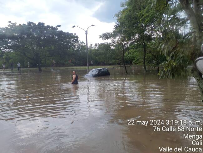 Menga, fue uno de los barrios inundados por lluvias caídas este miércoles 22 de mayo
