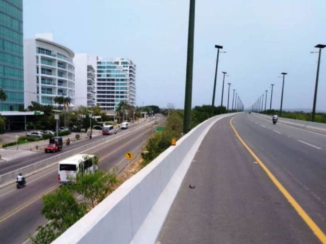 Para el tránsito vehicular el cierre será entre el kilómetro 1 en Cartagena y el 46 a la altura de Lomita Arena.