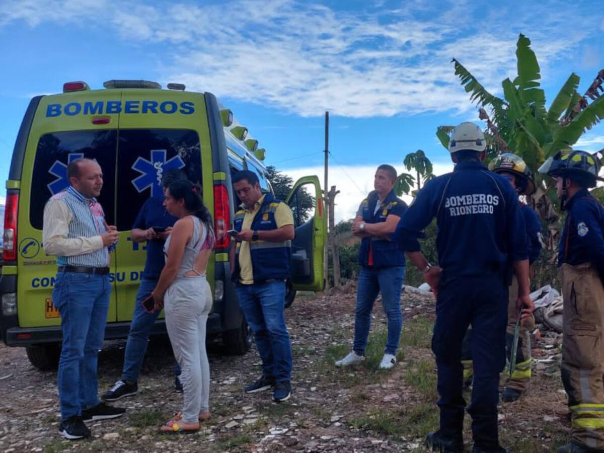 Un hombre falleció al caerle encima un derrumbe en Rionegro