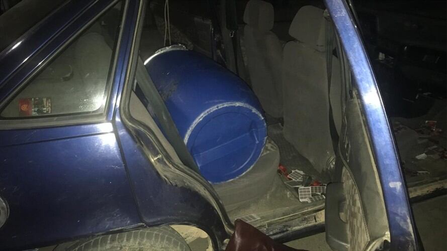 El carro bomba tenía en su interior 100 kilos de R1 y gracias a las labores de técnicos antiexplosivos, pudo ser desactivado controladamente. Foto: Policía de Norte de Santander