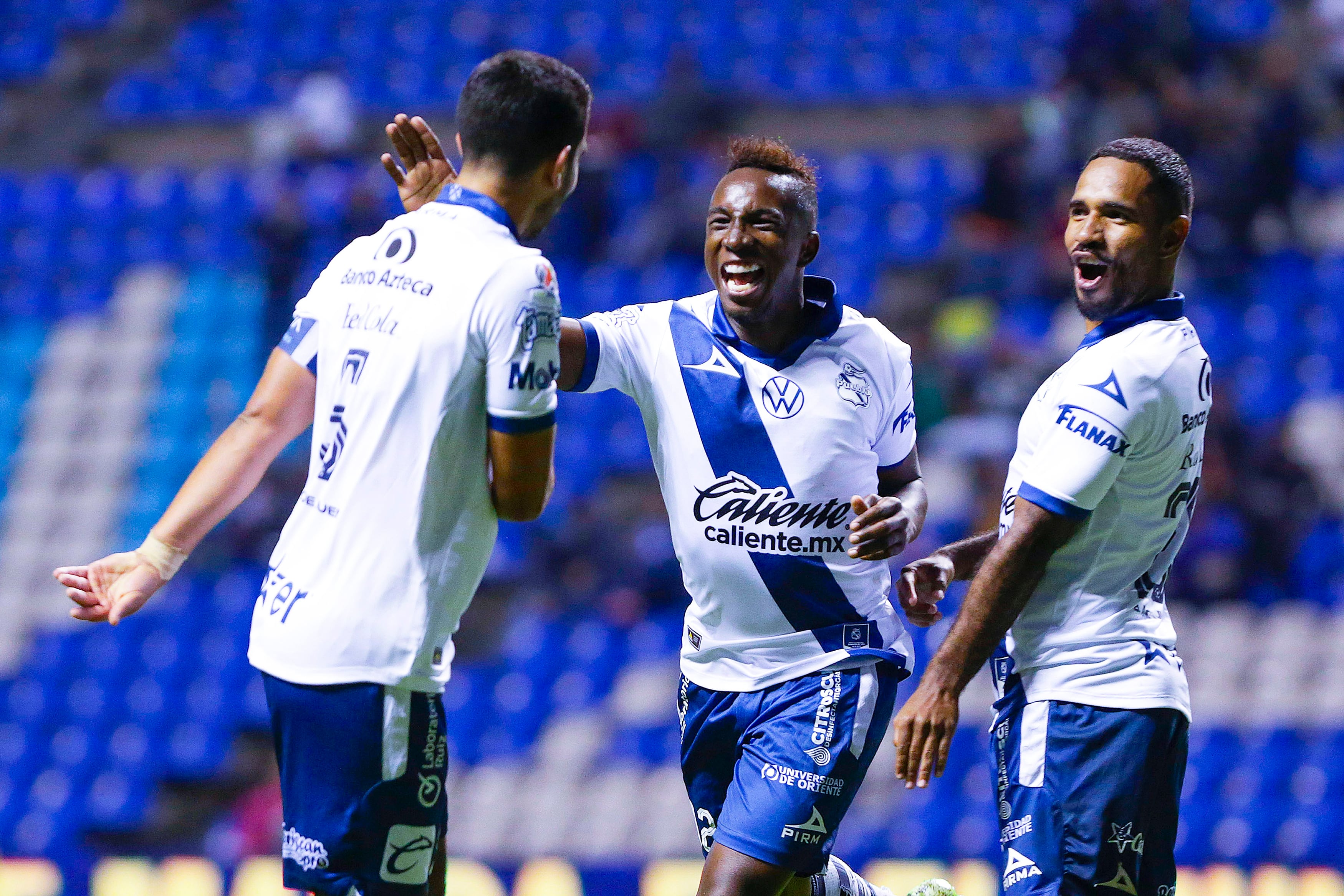 Kevin Velasco anotó su primer gol para el Puebla. (Photo by Jam Media/Getty Images)