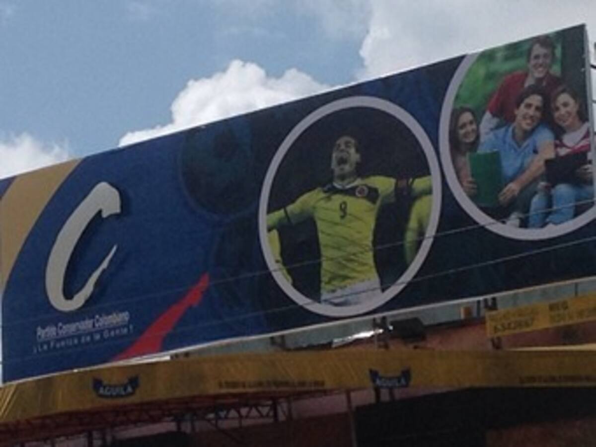 Falcao no autorizó el uso de su imagen en valla del Partido Conservador