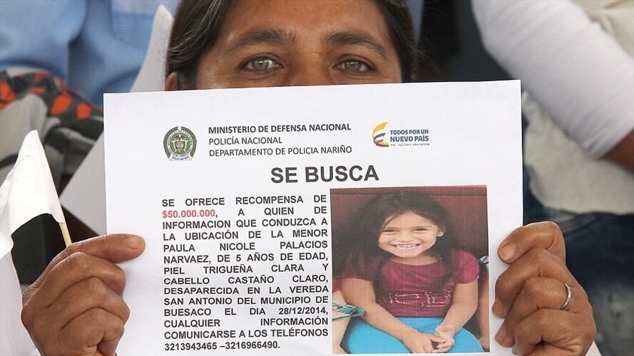 Paula Nicole Palacios desapareció el 28 de diciembre de 2014. Foto: Colprensa