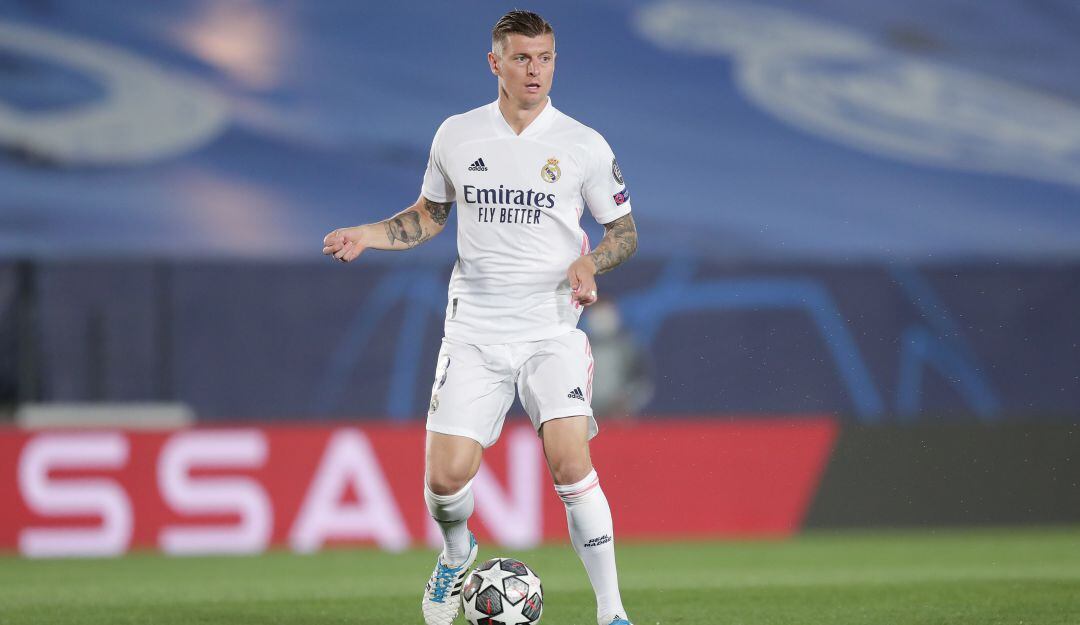 Toni Kroos durante el juego de Liga de Campeones ante el Liverpool.
