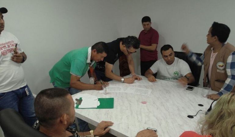 Representantes de los cultivadores de coca en Norte de Santander. 