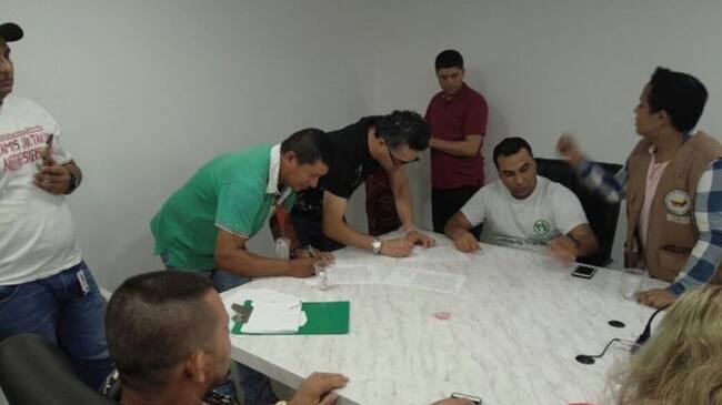 Representantes de los cultivadores de coca en Norte de Santander.