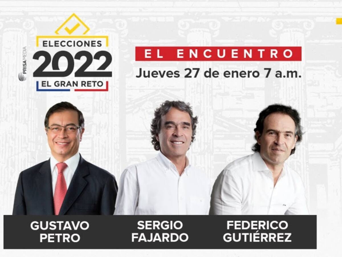 Petro, Fajardo y Gutiérrez, invitados al debate presidencial de Prisa Media