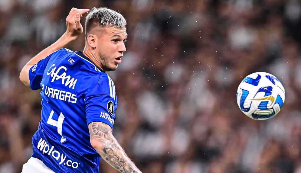 Juan Pablo Vargas durante un partido de Copa Sudamericana con Millonarios (Photo by Gledston Tavares/Eurasia Sport Images/Getty Images)