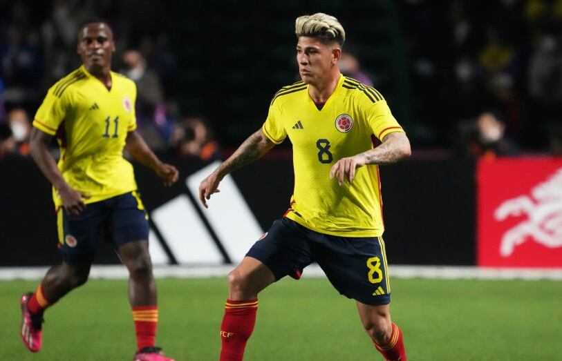 Jorge Carrascal, futbolista de la Selección Colombia (Photo by Etsuo Hara/Getty Images)