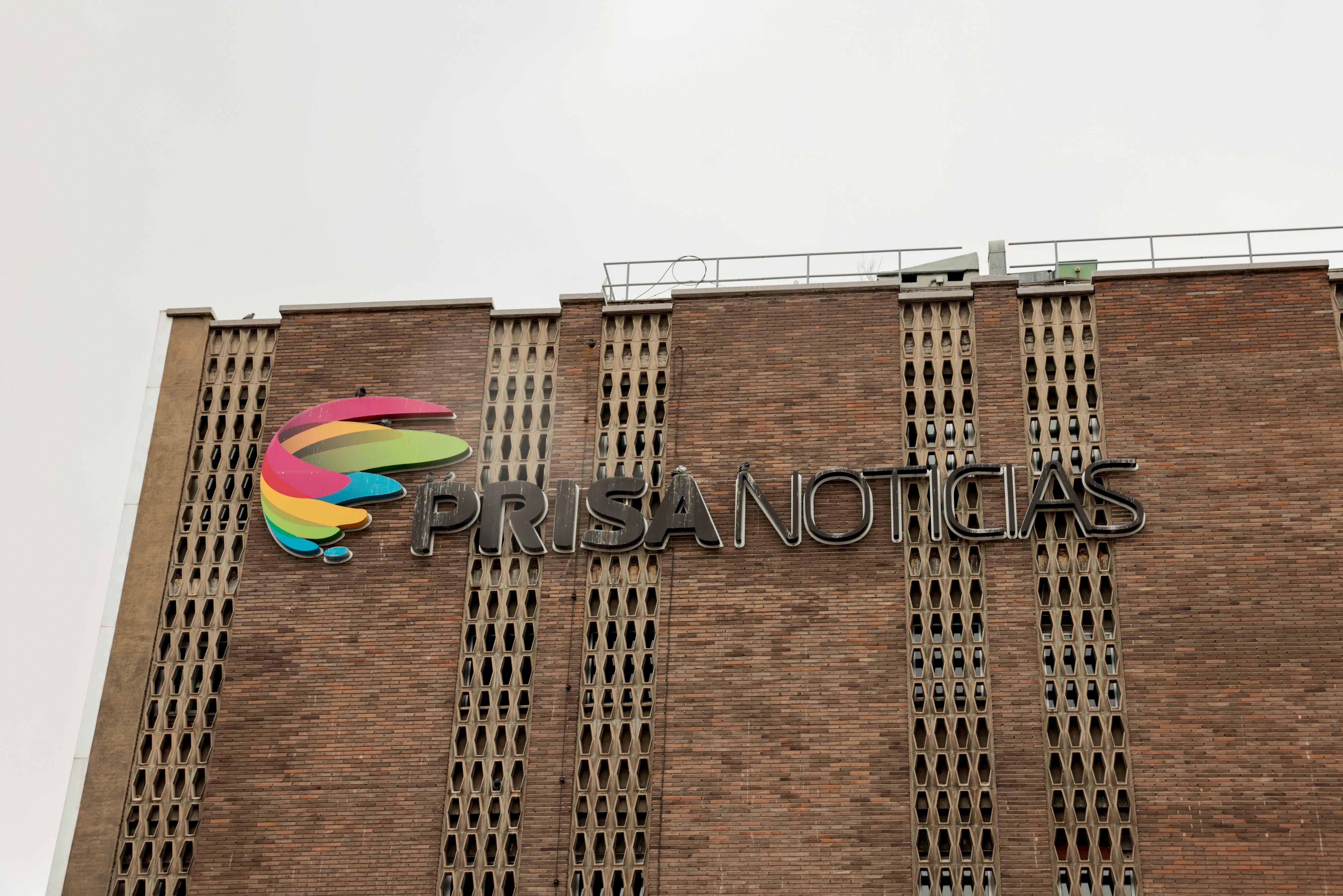 MADRID, SPAIN - JANUARY 25: The facade of El Pais building shows the logo of its parent company Grupo Prisa on January 23, 2021, in Madrid, Spain. On January 25 French media holding Vivendi announced an increase in its stake in Grupo Prisa from 7.6% to 9.9%. (Photo by Miguel Pereira/Getty Images)