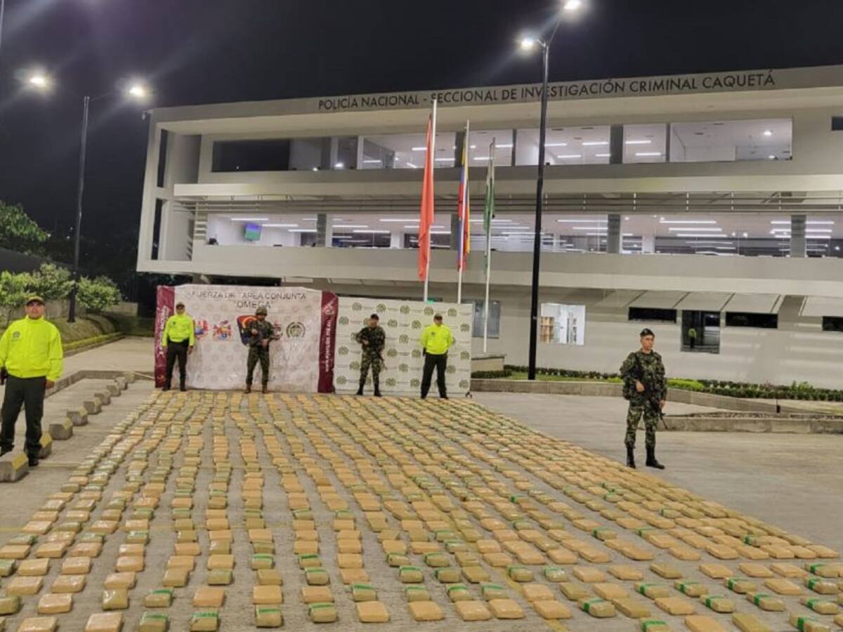 Alcaloide incautado en Caquetá tenía como destino el sur del continente