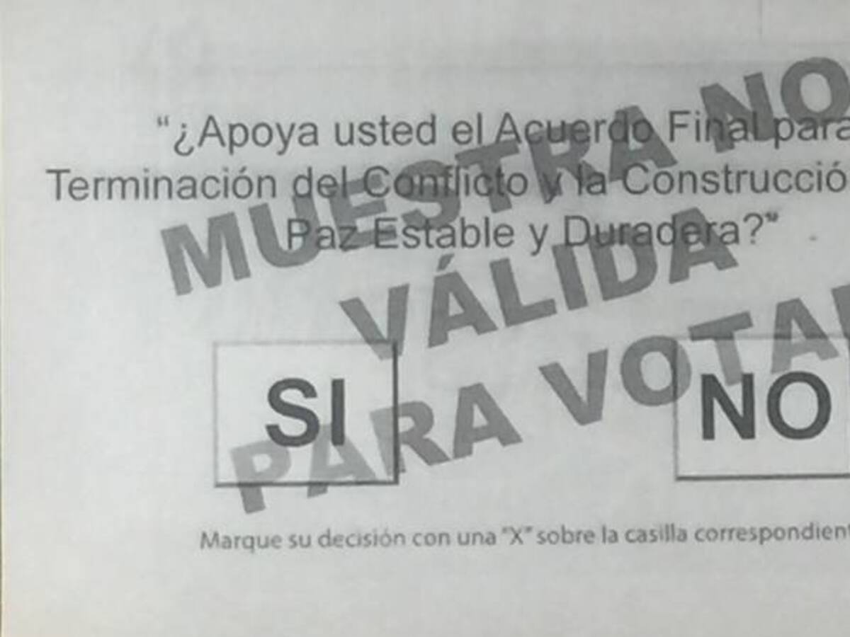 Este será el tarjetón para el plebiscito