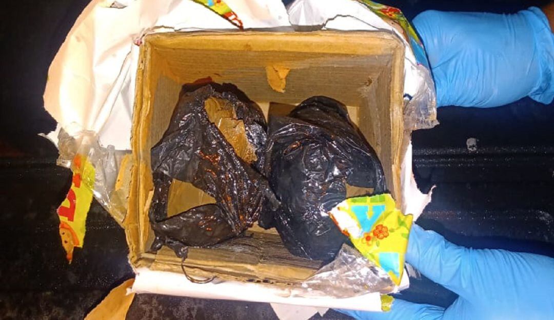 Droga en un supuesto regalo