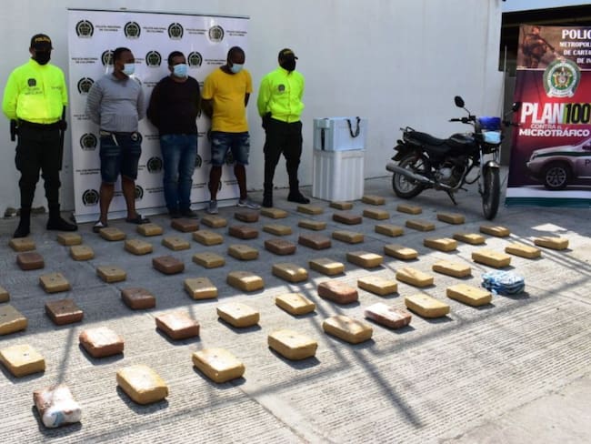 En cavas de pescado, incautan 68 mil dosis de marihuana en Cartagena