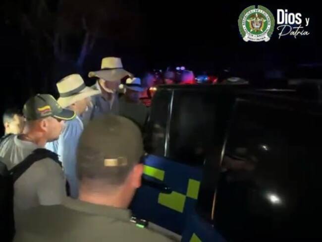Los hermanos Vélez Posada fueron liberados en buenas condiciones de salud. Foto: Policía Nacional.
