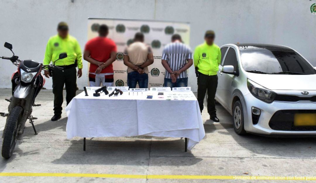 Fueron judicializados los tres presuntos integrantes de Los Infiltrados, quienes estarían relacionados con hurtos a carros de valores