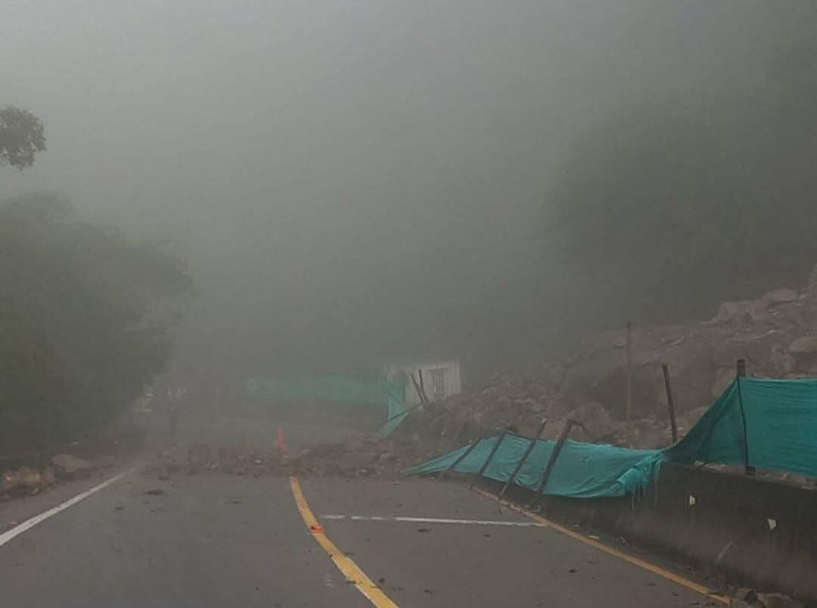 Derrumbes en Cundinamarca. Foto: Suministrada.