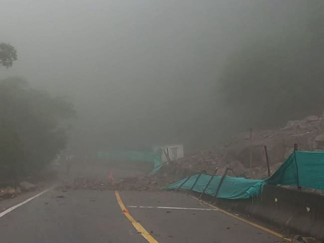 Derrumbes en Cundinamarca. Foto: Suministrada.