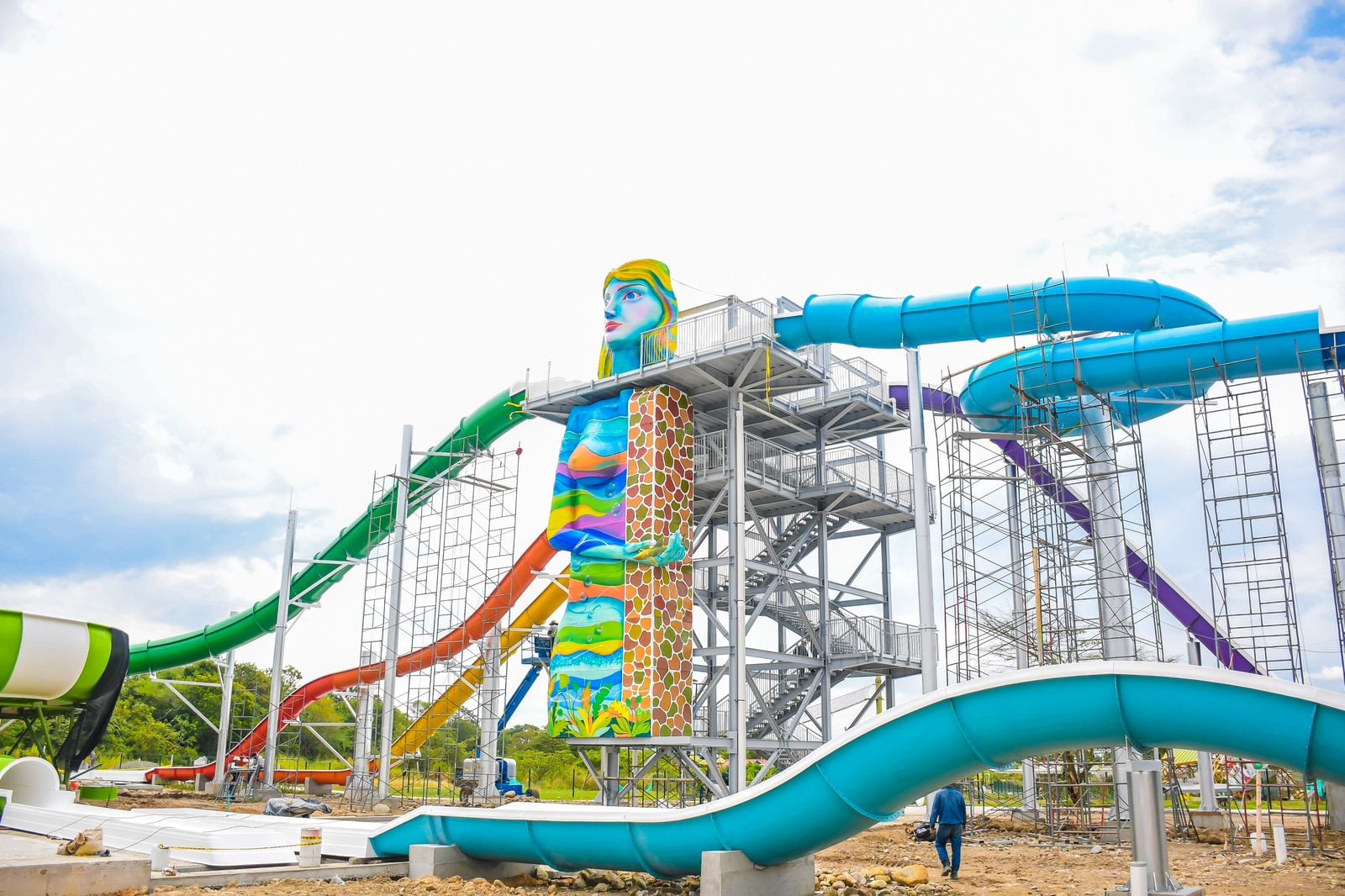 El complejo acuático Madre de Agua está ubicado en el parque Caiké en Ibagué