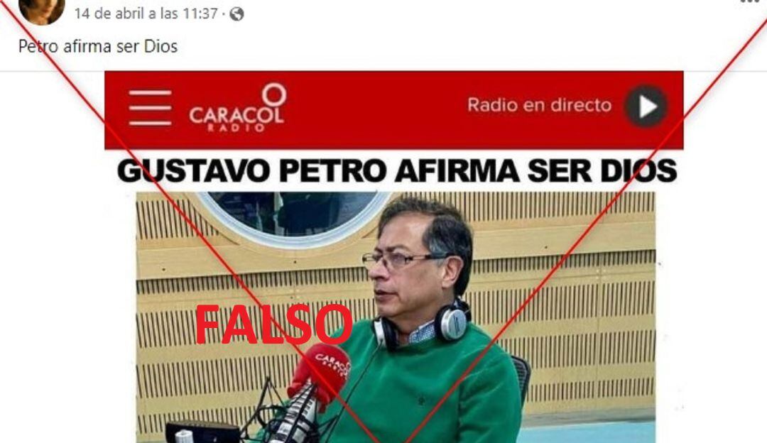 Caracol Radio no publicó que Gustavo Petro dijo ser Dios