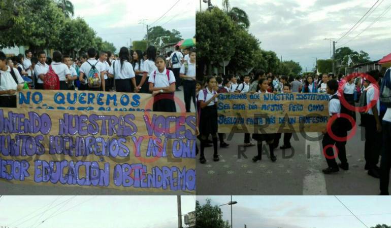 Estudiantes del Colegio Francisco José de Caldas, Tibú, Norte de Santander.