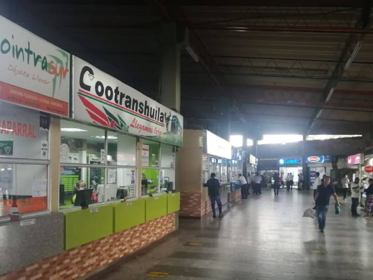 Terminal de transporte de Neiva, aseguro despachos a todos los destinos este 29 de octubre