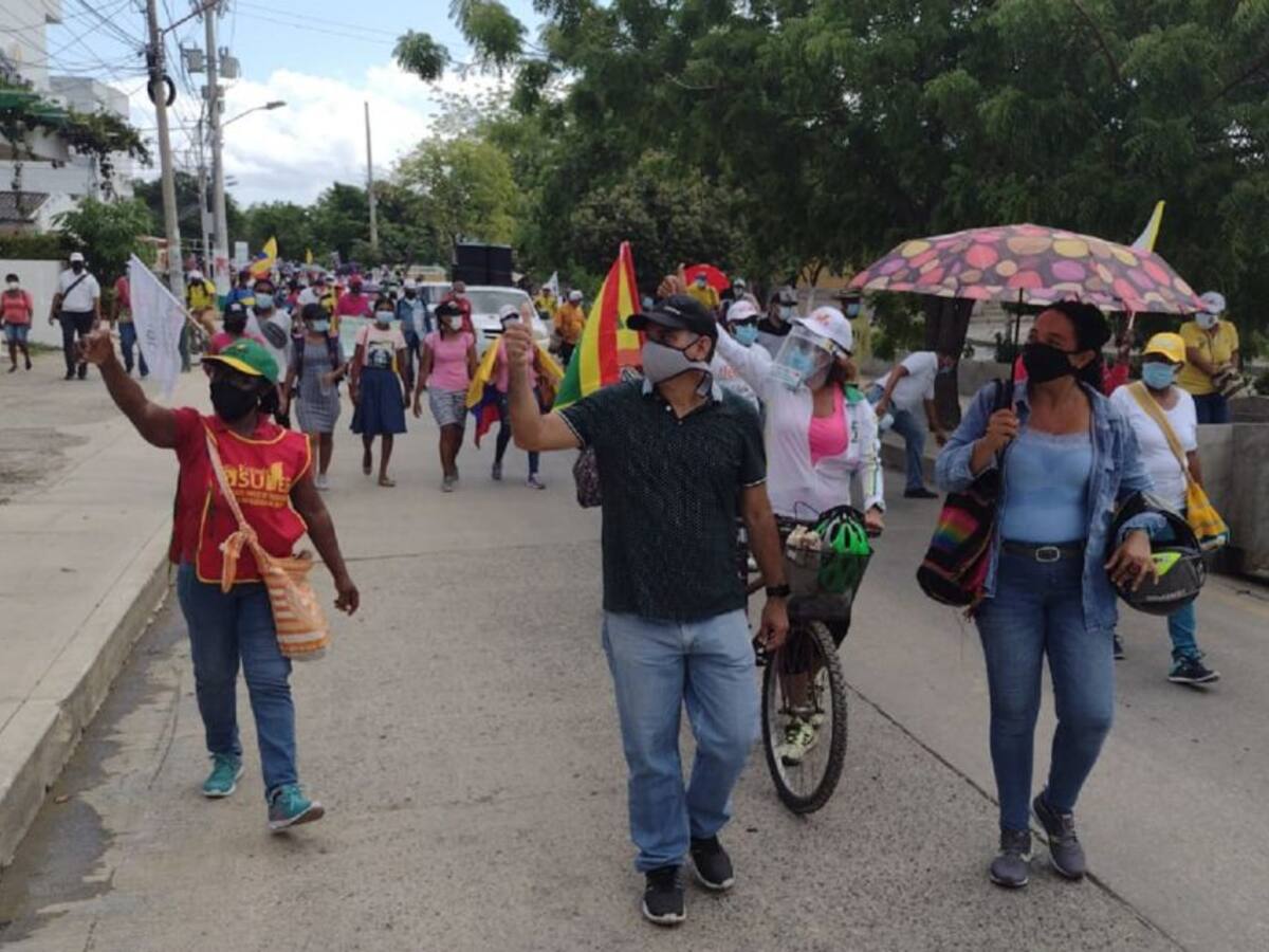 Manifestaciones recorrieron el sur de Cartagena